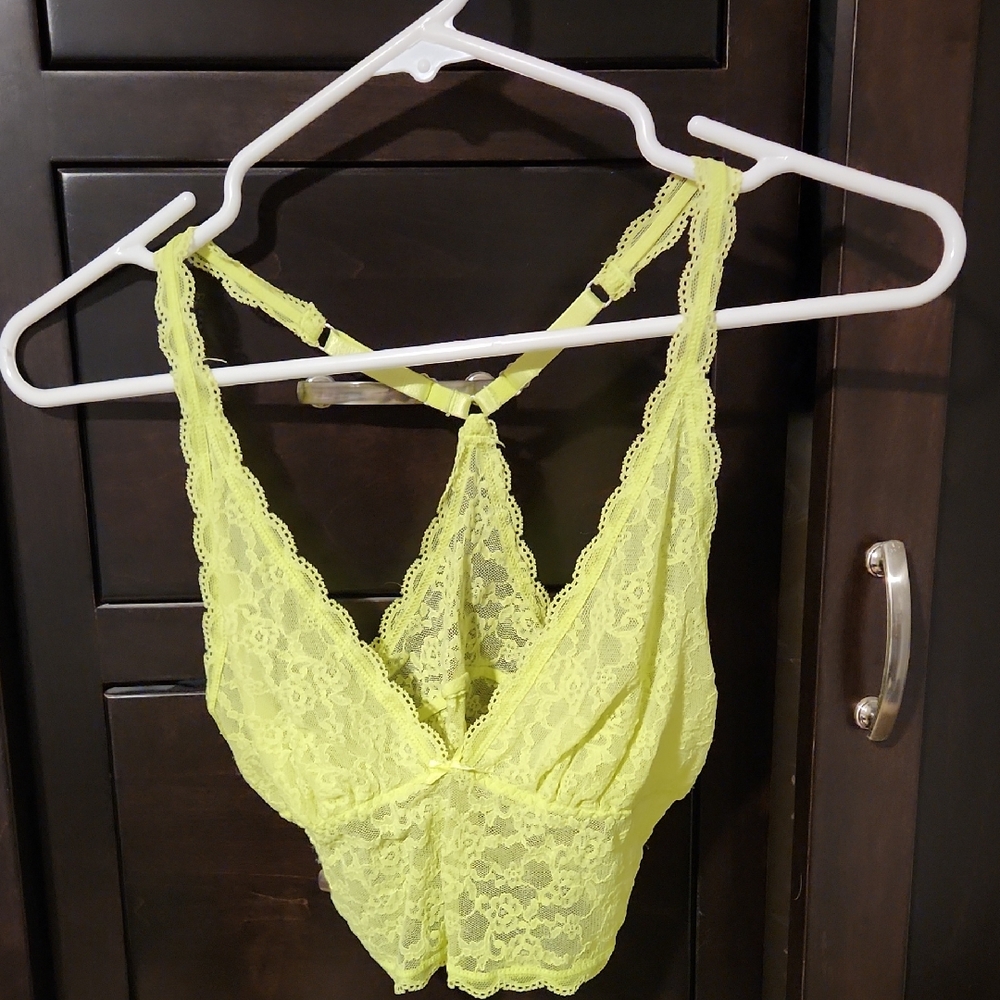 Victoria's Secret Lace Bralette in Neon Yellow